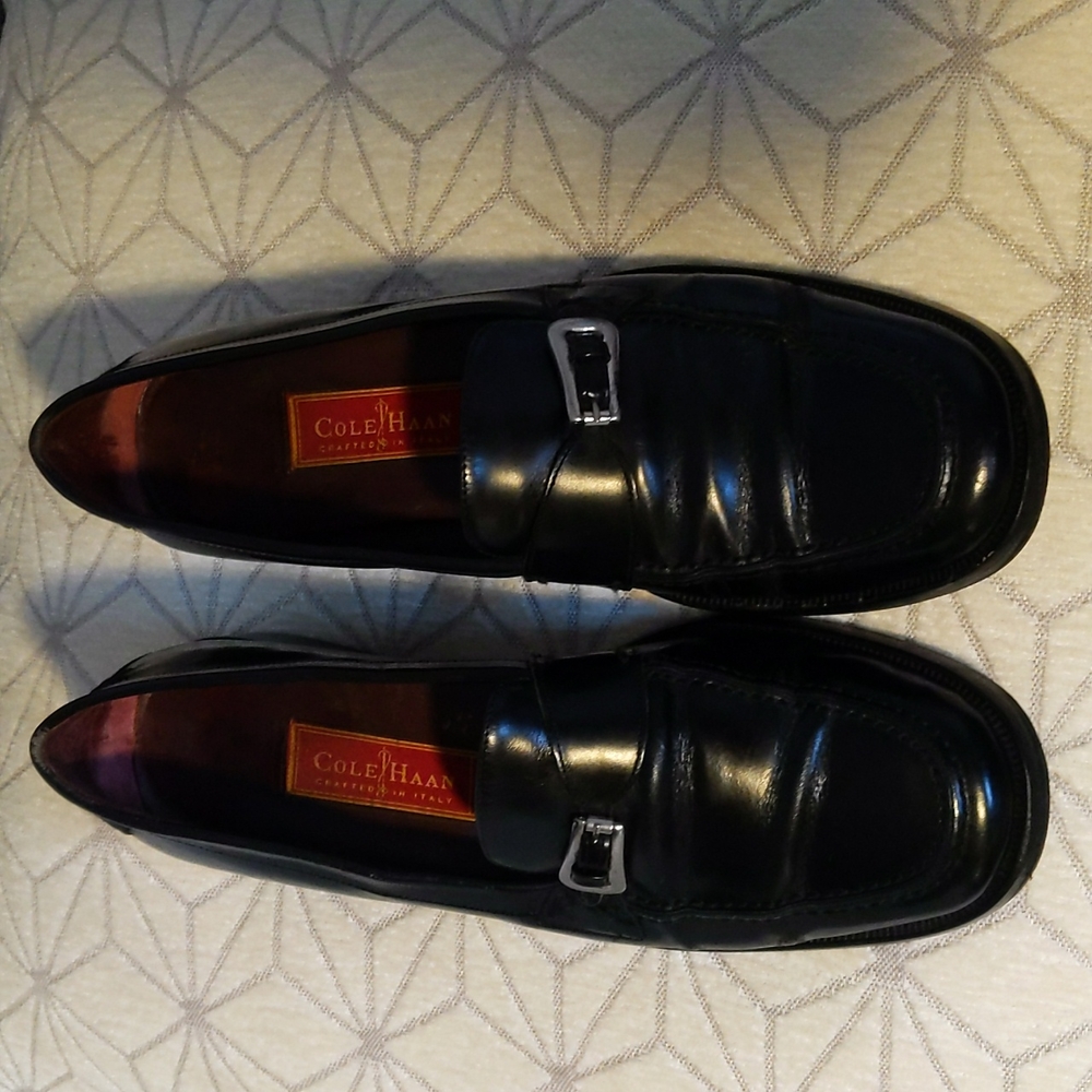 Cole Haan Lds Blk Leather Loafers